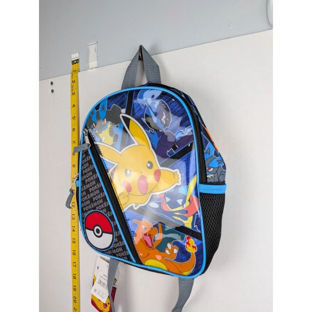 Pokemon Pikachu Charizard Lucario Mini Backpack Blue Bioworld Kids OSFA NWT